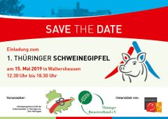 Save the date: 1. Thüringer Schweingipfel am 15. Mai in Waltershausen