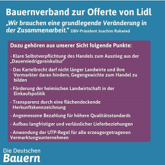 Bauernverband zum Lidl Angebot Bauernverband zum Lidl Angebot