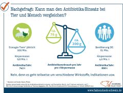 Antibiotikaverbrauch in Human- und Veterinärmedizin (auf das Lebengewicht bezogen) Antibiotikaverbrauch in Human- und Veterinärmedizin (auf das Lebengewicht bezogen)